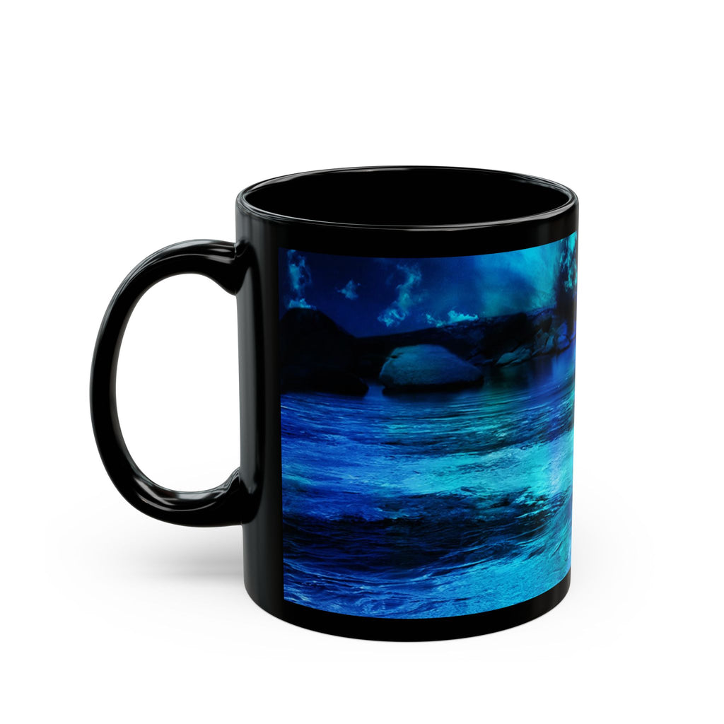 Dancing Lights Dreams Black Mug