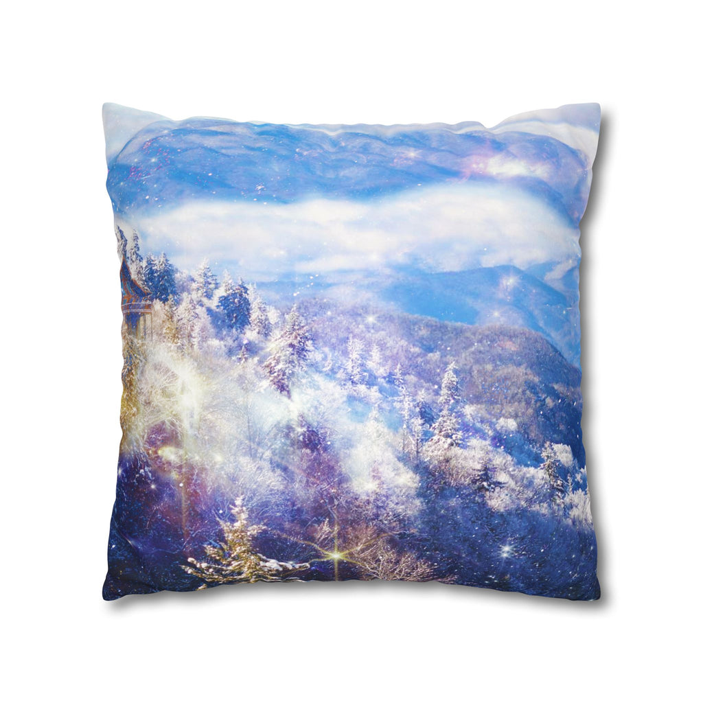 Katerina's Light a Way Smoky Mountain Dreams Faux Suede Square Pillowcase