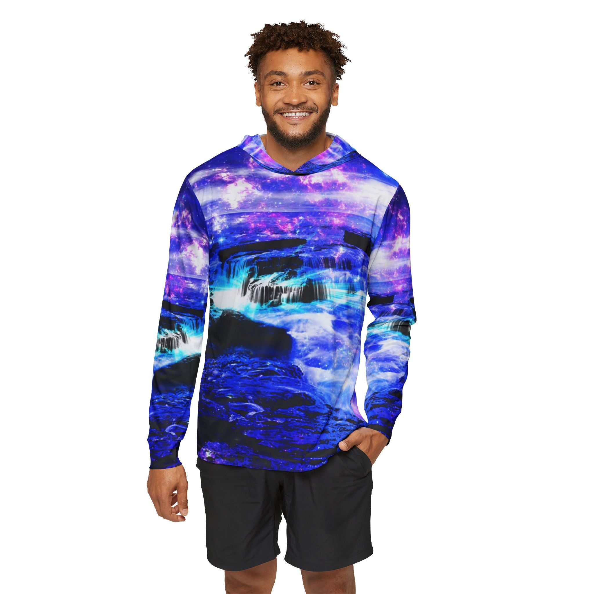 Iridescent Magickal Sea Dreams Men's Warmup Hoodie