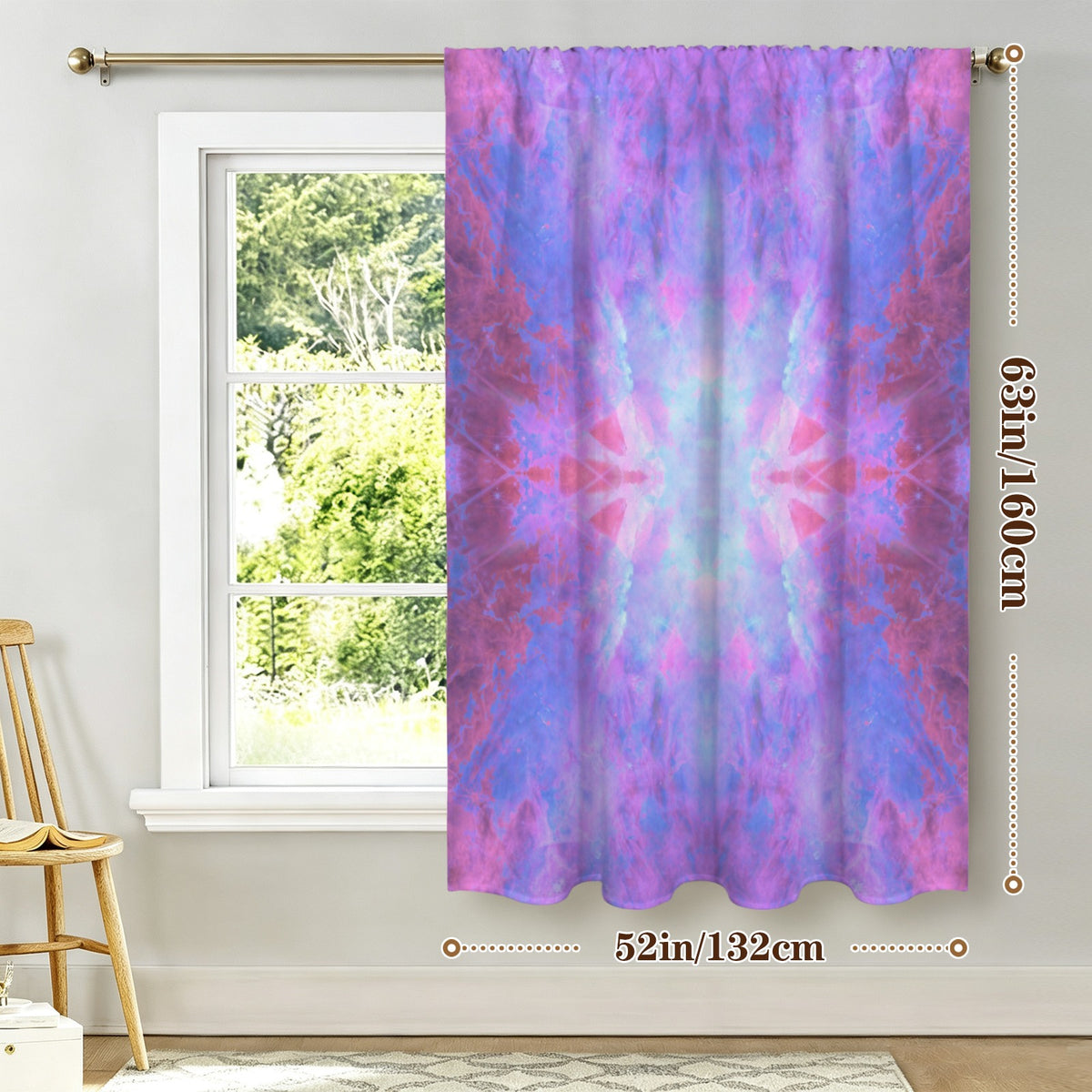 Katerina's Tomorrow Girl Desires Window Curtain 52" x 63" ( 1 Piece ) | Ships from USA