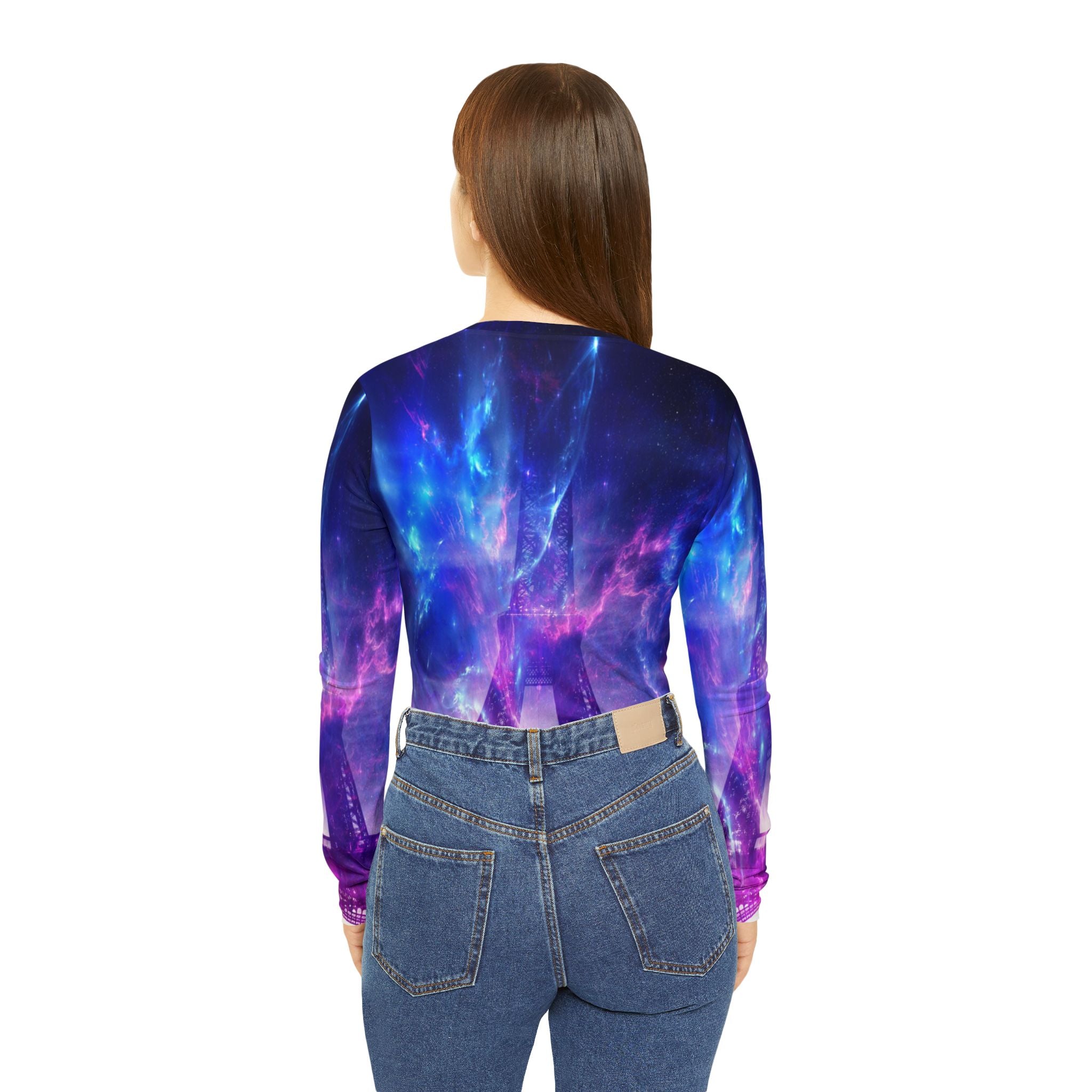 Amethyst Parisian Dreams Women's Long Sleeve V-neck Shirt