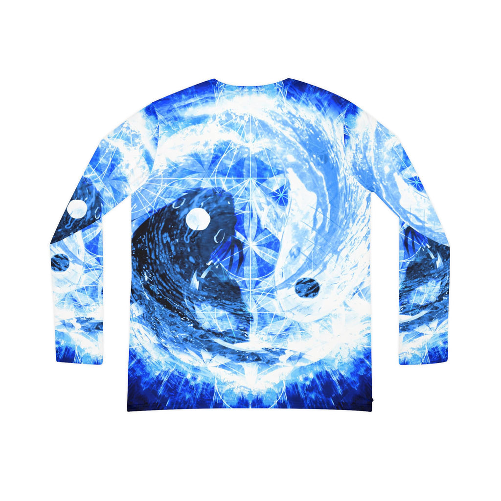 Amen Jin's Blue Sun Koi Meditations Women's Long Sleeve V-neck Shirt