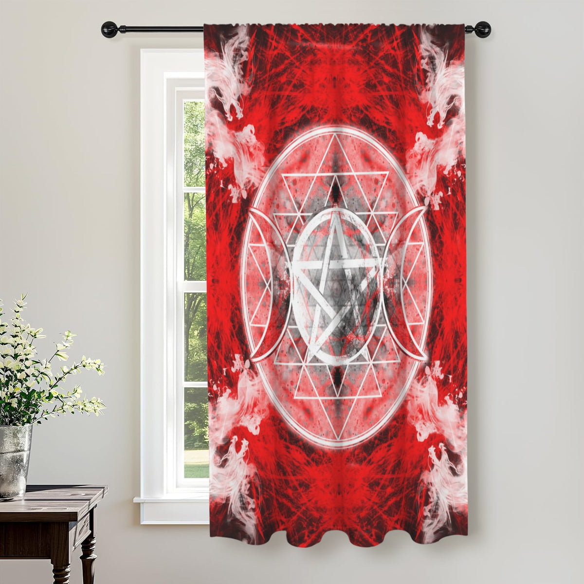 Katerina's Waiting for Hello Triple Goddess Meditations Window Curtain 52" x 63" ( 1 Piece ) | Ships from USA