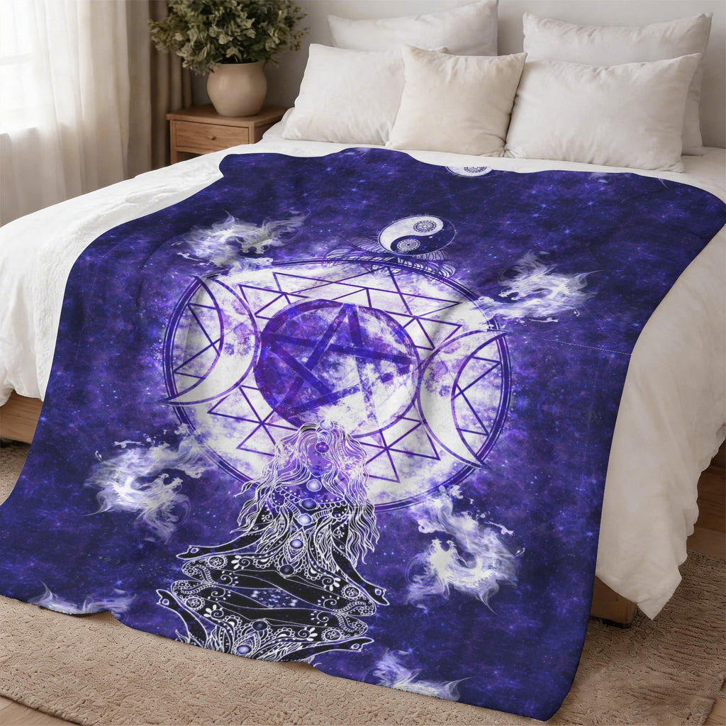 Katerina's Dragon's Eye Magickal Awakening Meditations Sherpa Fleece Blanket 60" x 80" | Ships from USA