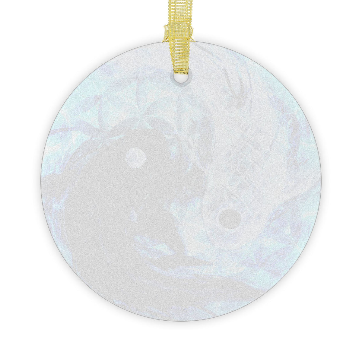 Amen Jin's all the White Horses Koi Meditations Glass Ornaments
