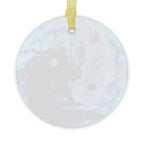Amen Jin's all the White Horses Koi Meditations Glass Ornaments