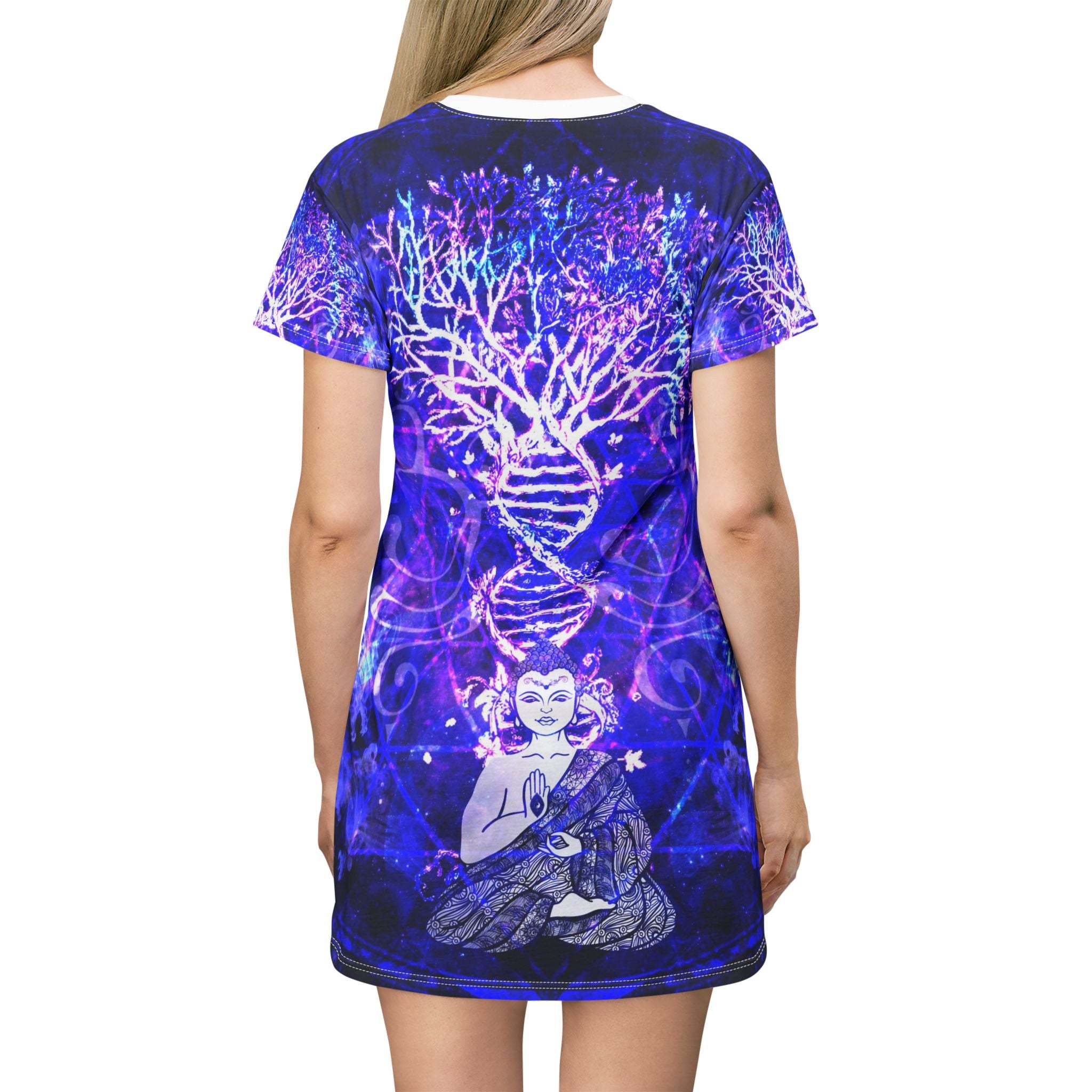 Katerina's Dragon's Eye Buddha Meditations T-Shirt Dress