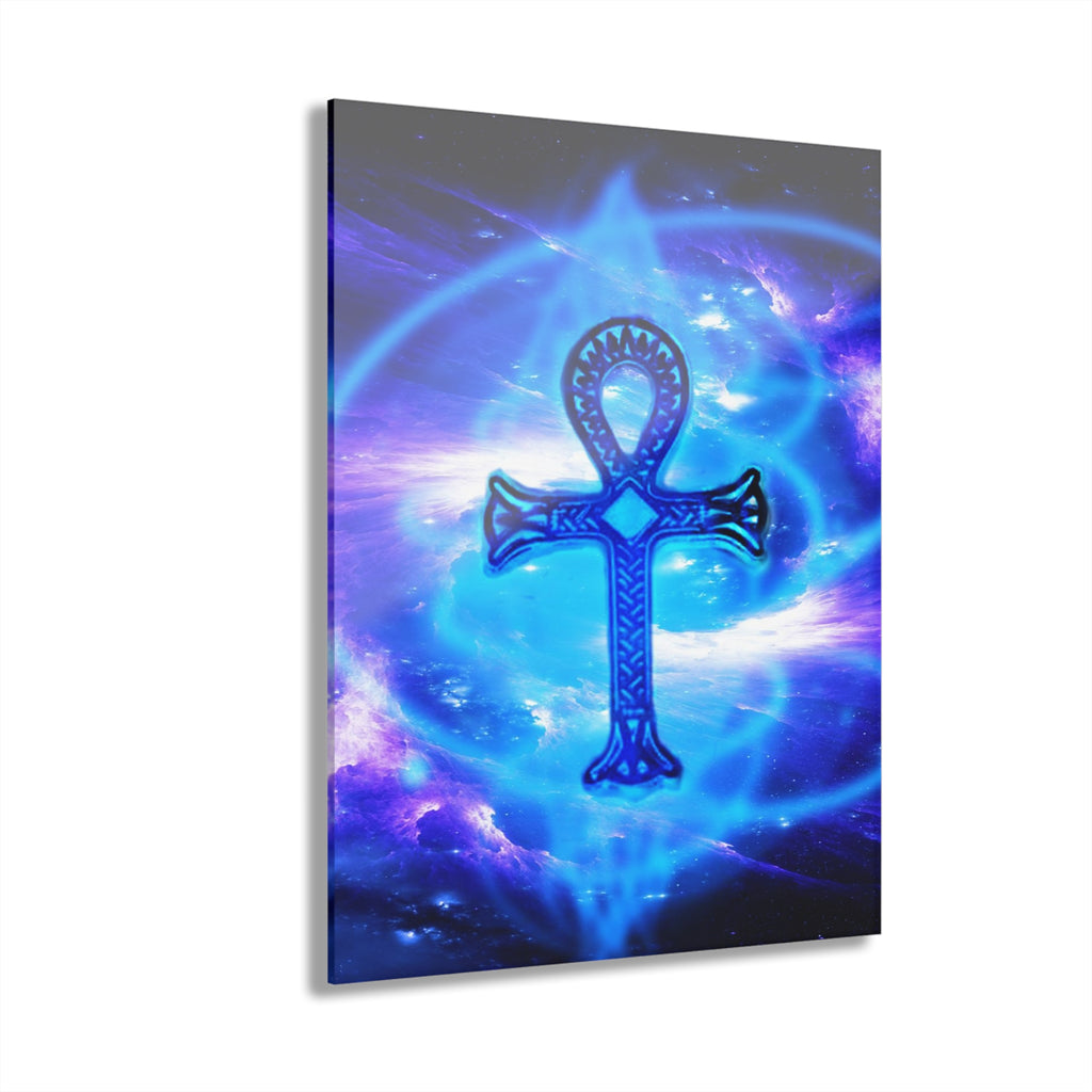 Amethyst Sapphire Ankh Dreams Acrylic Prints (French Cleat Hanging)