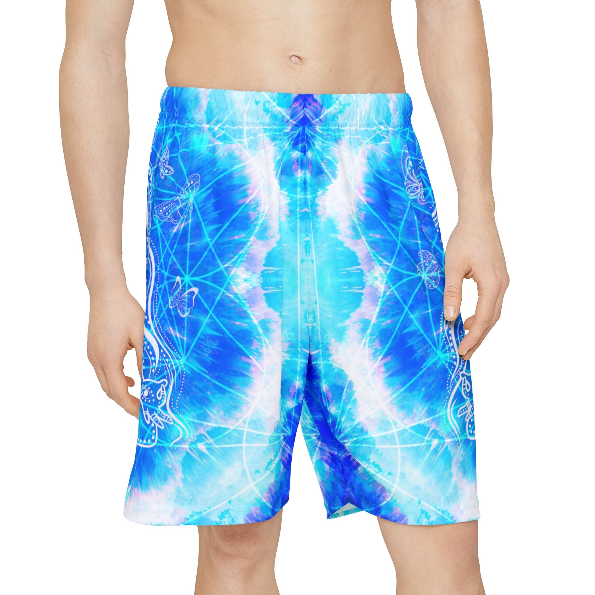 Amen Jin's Blue Sun Cosmic Meditations  Men’s Sports Shorts