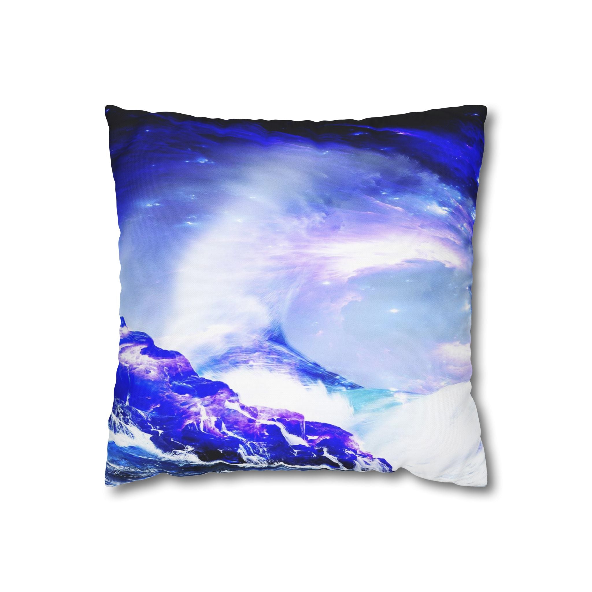 Amethyst Sapphire Serenity Bay Dreams Spun Polyester Pillowcase
