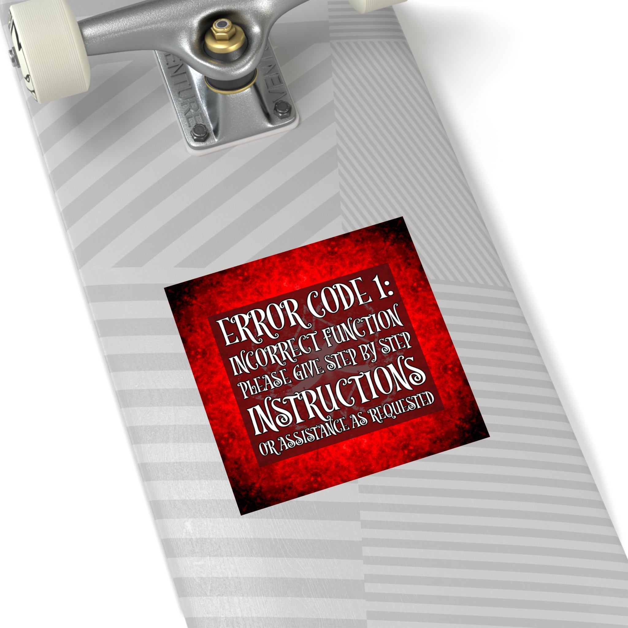 Katerina's Battle Symphony Red Instead Desires 2022 "Error Code 1" Square Stickers, Indoor\Outdoor