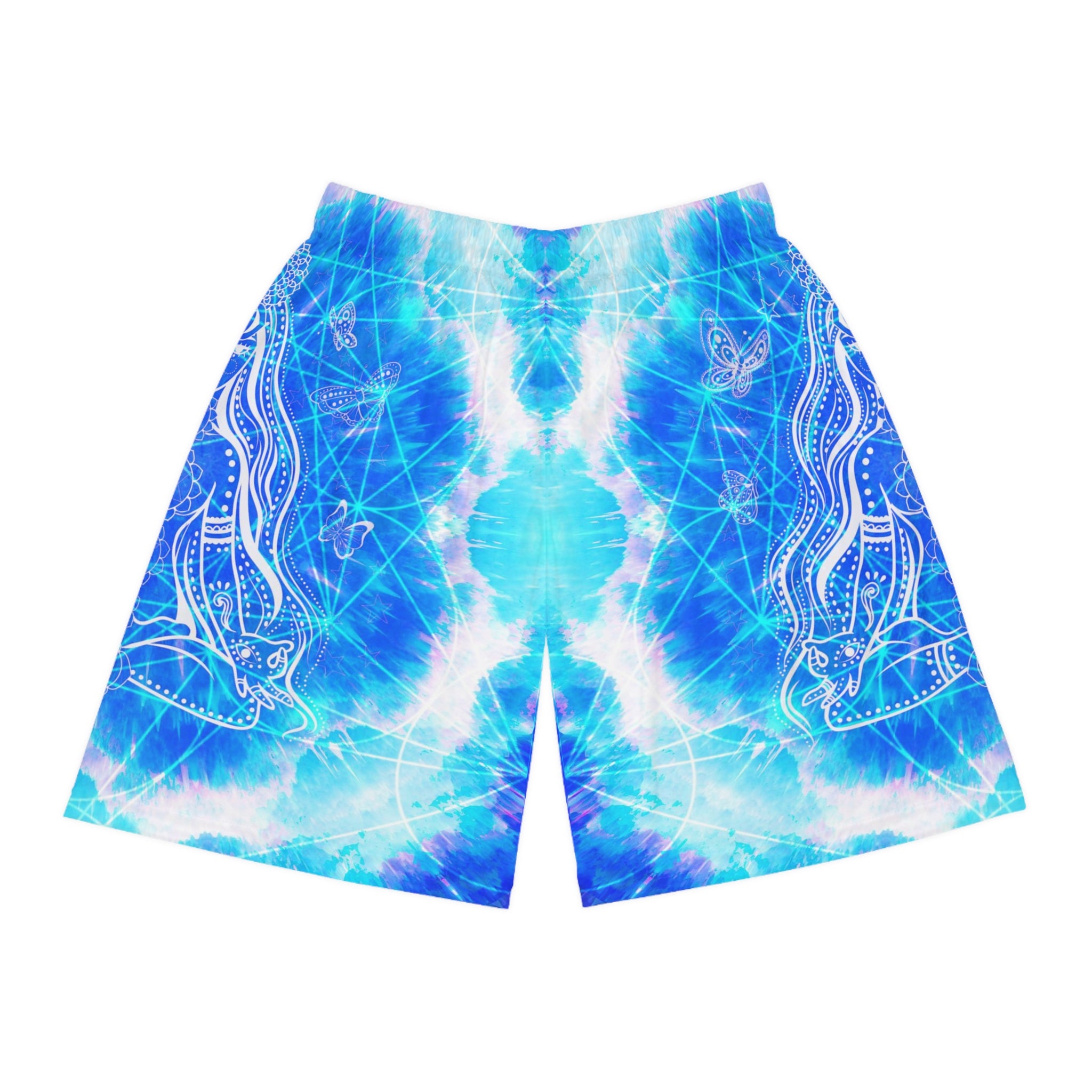 Amen Jin's Blue Sun Cosmic Meditations Basketball Shorts