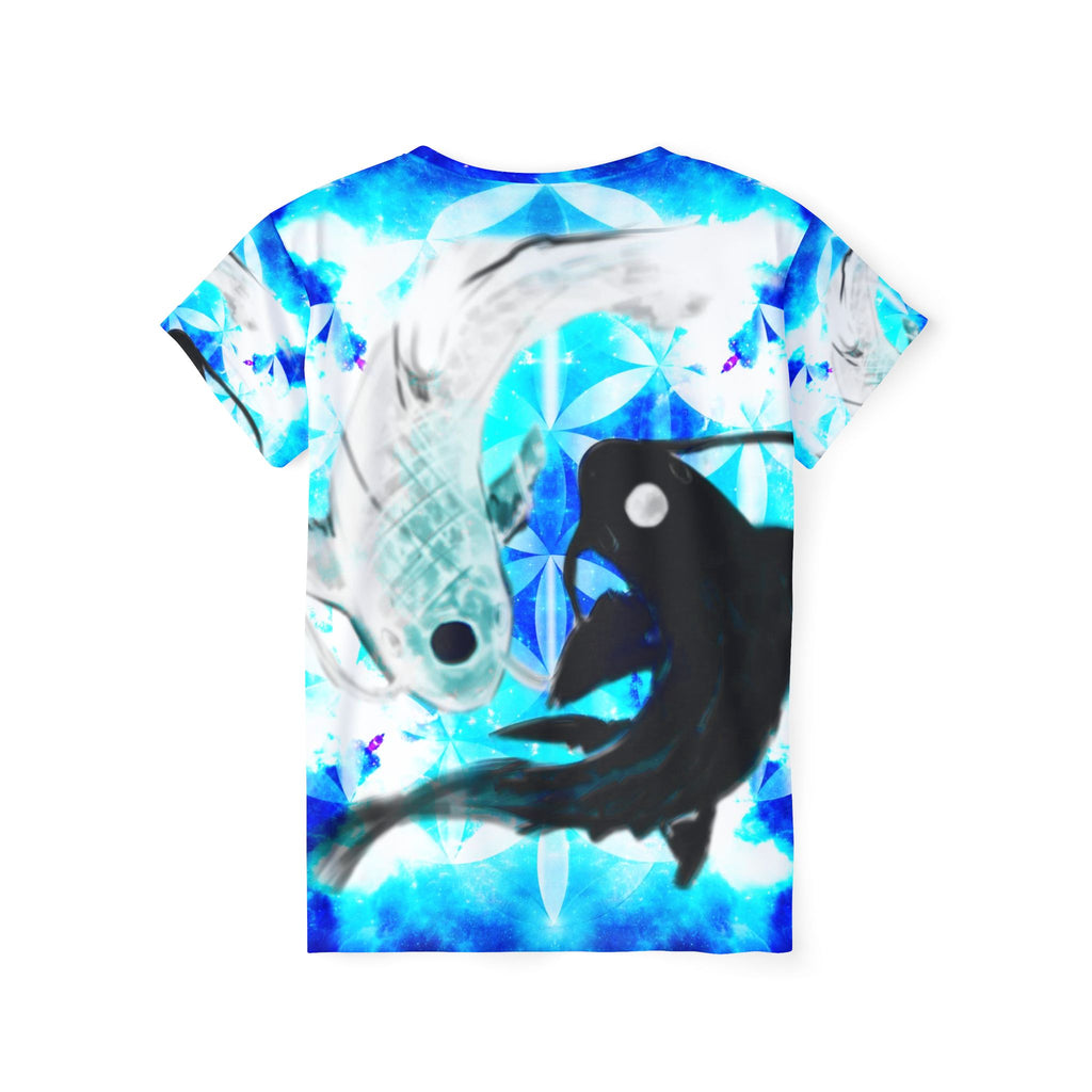 Amen Jin's Mandala of Dragon Fire Koi Meditations Women's Sports Jersey
