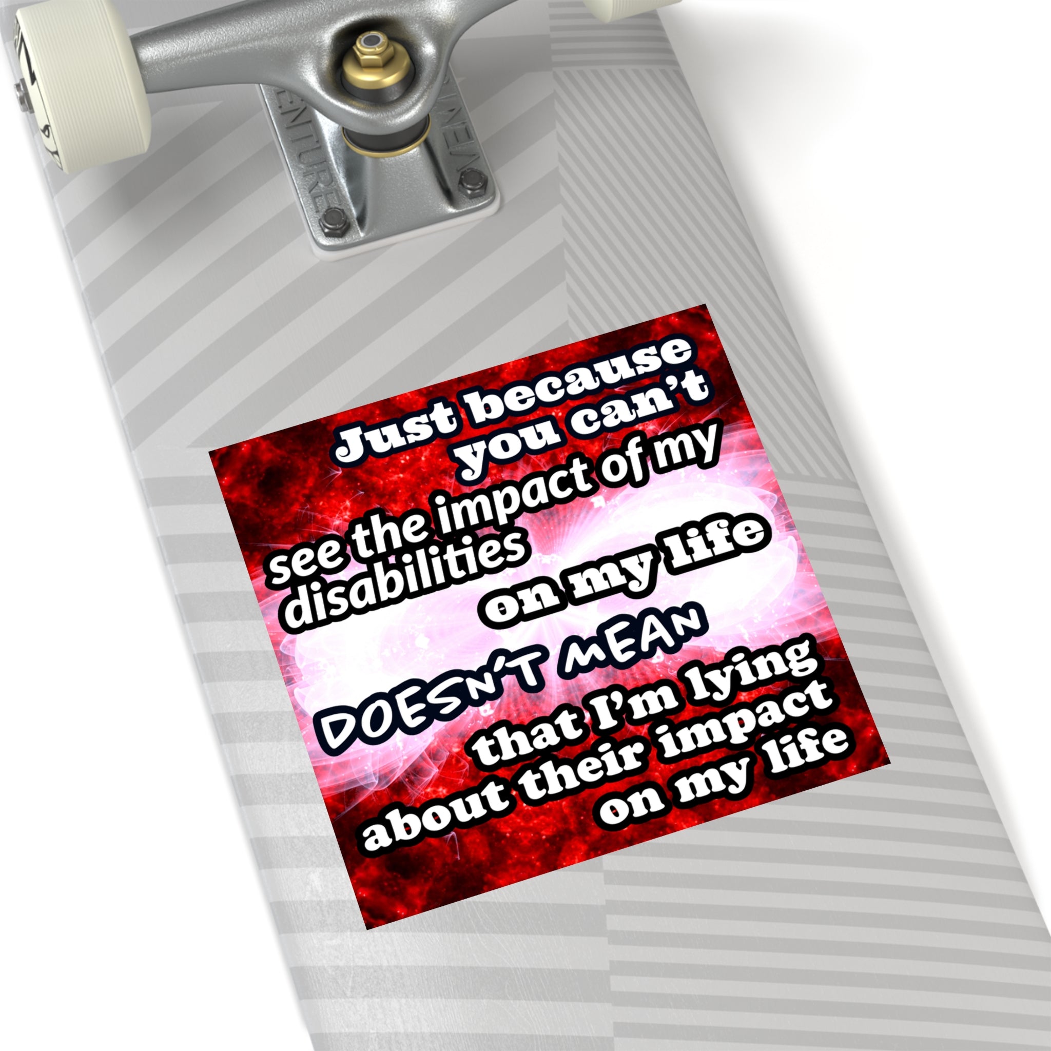 Katerina's Battle Symphony Red Instead "Just Because You Can't See" Square Stickers, Indoor\Outdoor