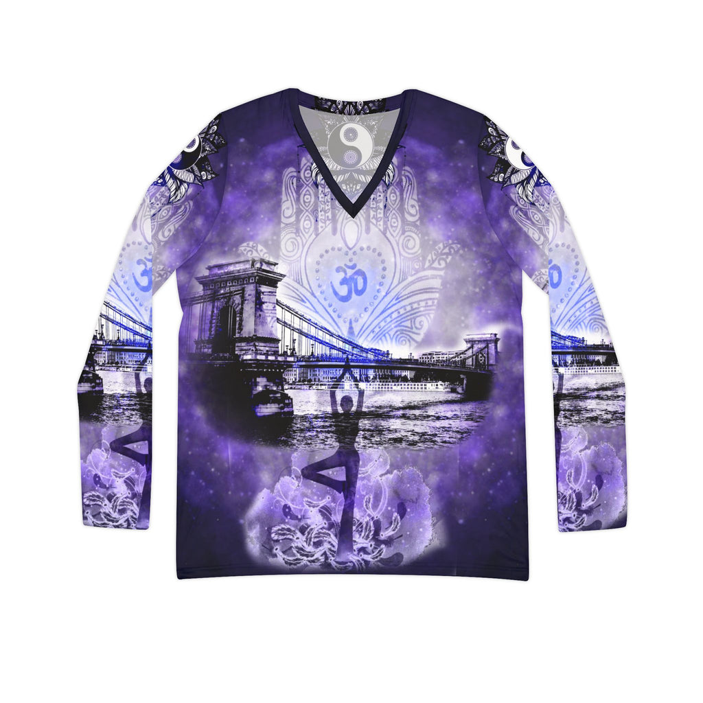 Katerina's We Will Go Home Budapest Meditations Women's Long Sleeve V-neck Shirt