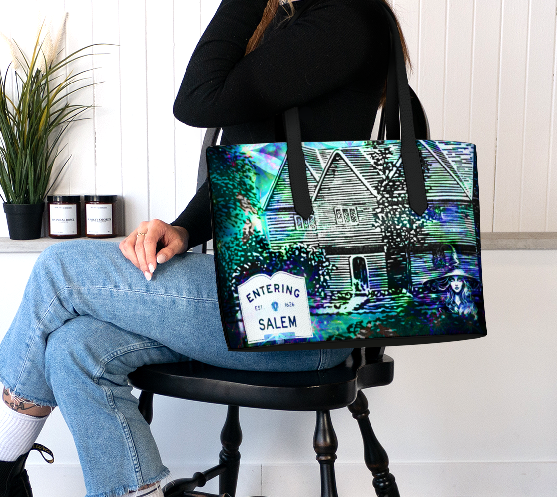 Katerina's Now & Forever Desires Salem Witch Meditations Vegan Leather Tote Bag