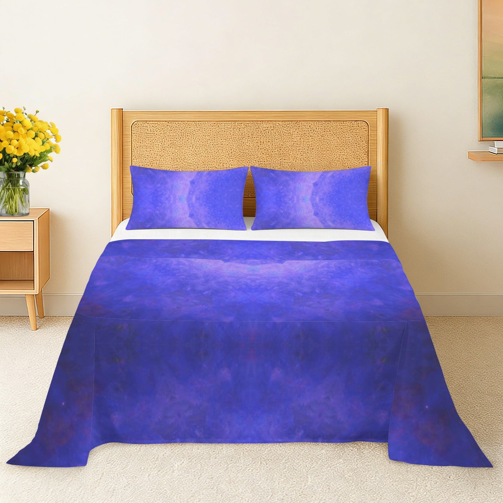 Katerina's Uncertainty in Time & Space Desires 3-Piece Bedding Set (Bed Sheet + Pillowcases)  | Ships from USA