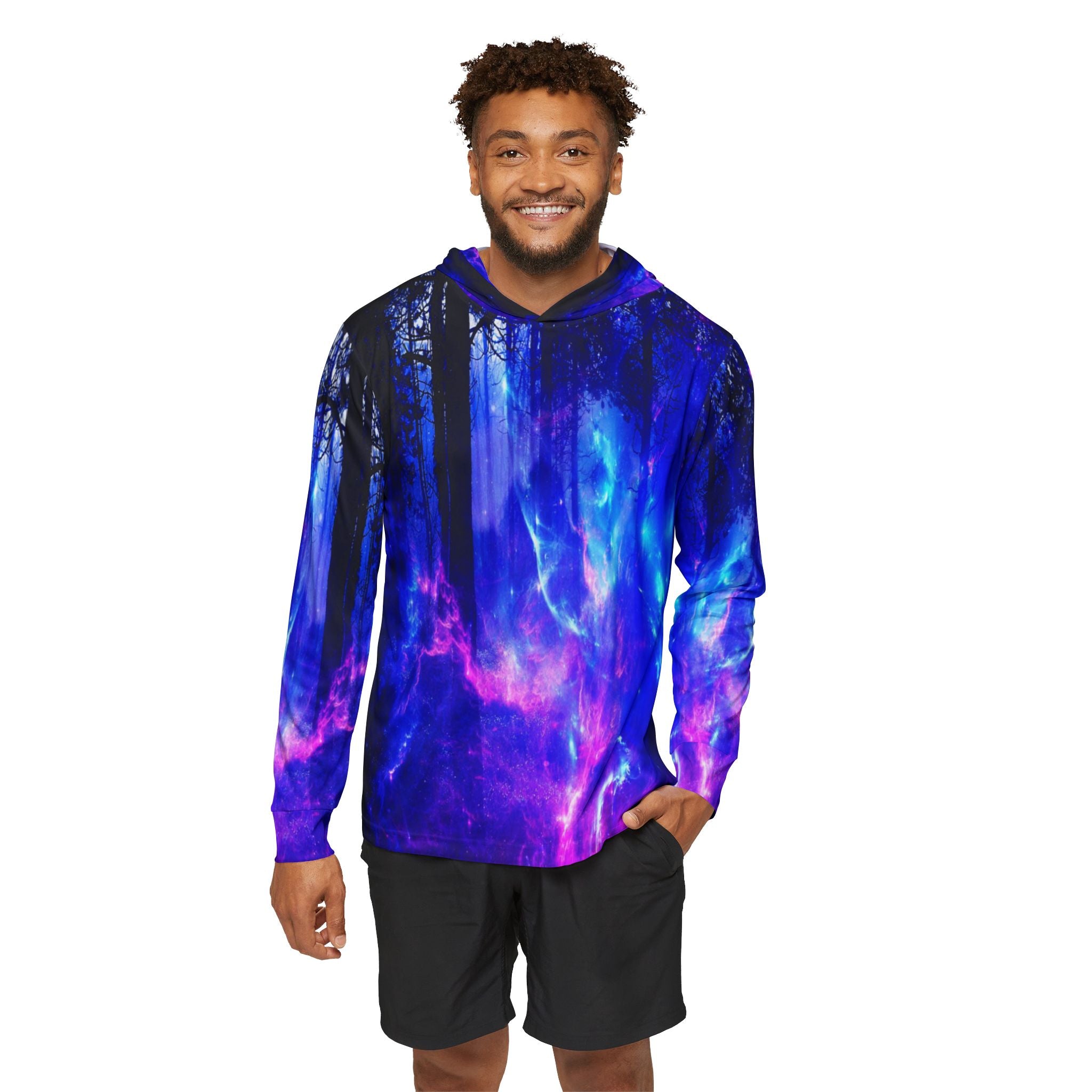 Amethyst Mystic Night Dreams Men's Sports Warmup Hoodie