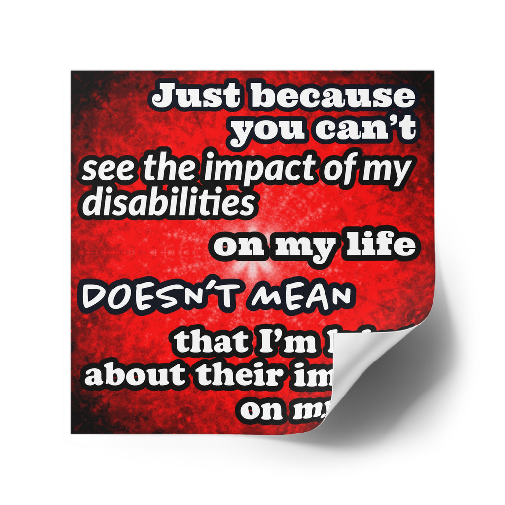 Katerina's Battle Symphony Desires 2024 "Just Because You Can't" Square Stickers, Indoor\Outdoor