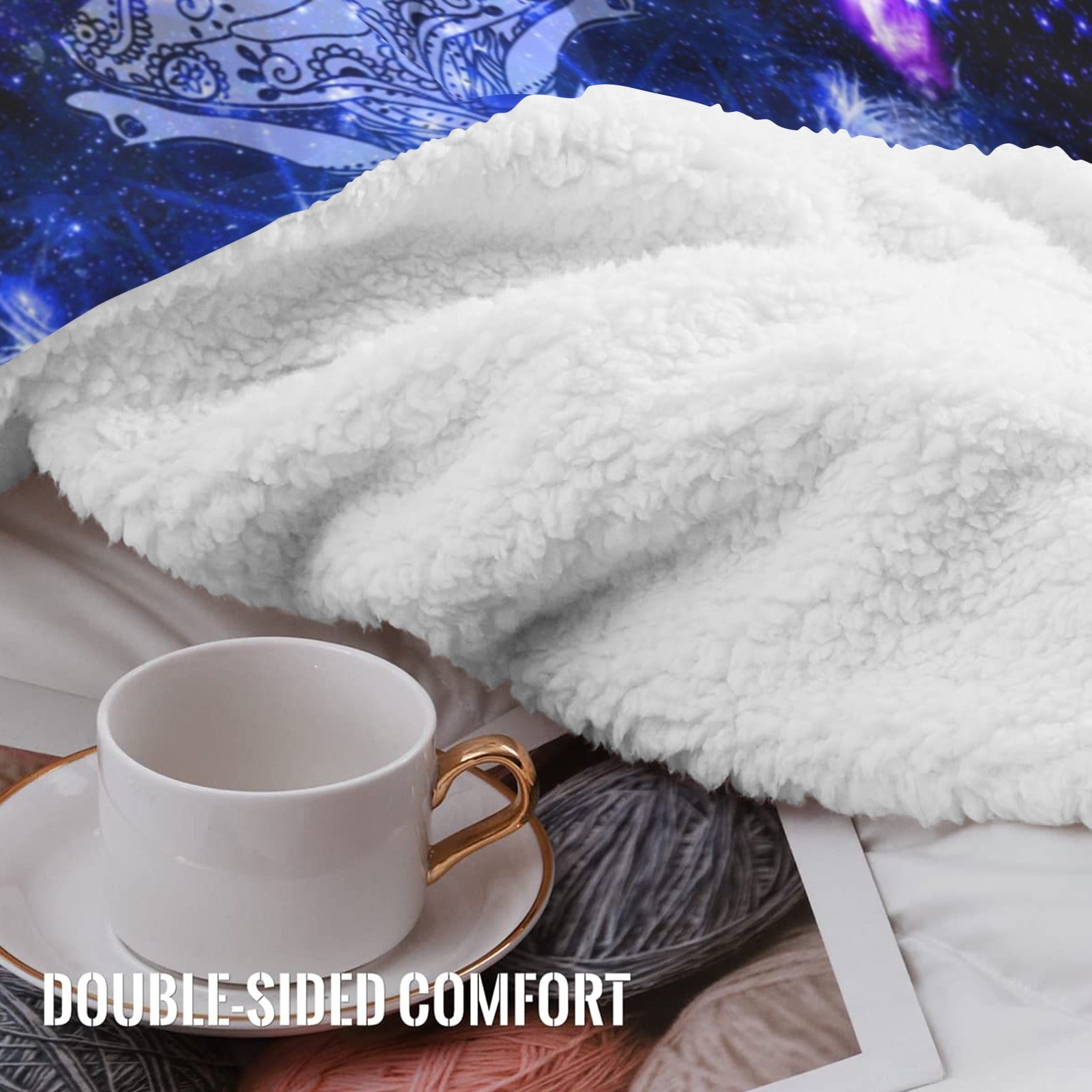 Amen Jin's Katerina's Eros & Psyche Magickal Awakening Meditations Sherpa Fleece Blanket 60" x 80" | Ships from USA