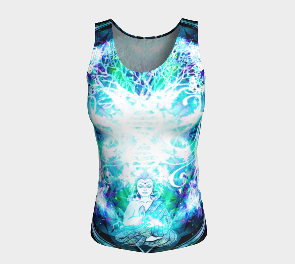 Katerina's Now and Forever Buddha Meditations Fitted Tank Top