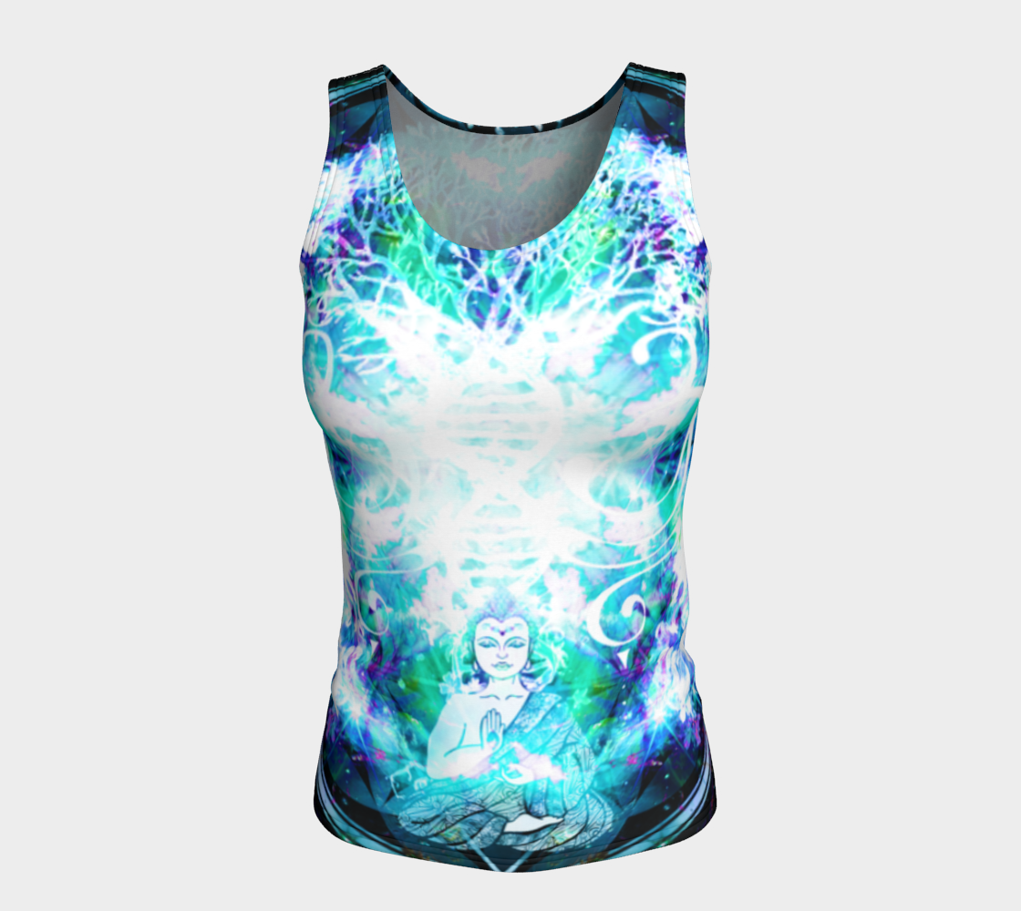 Katerina's Now and Forever Buddha Meditations Fitted Tank Top