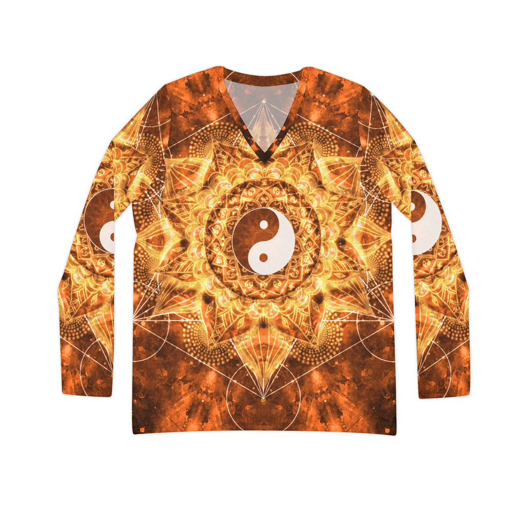 Svadisthana Yin Yang Meditations Long Sleeve V-neck Shirt