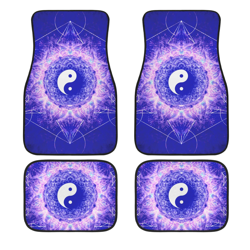 Katerina's Uncertanty in Time & Space Yin Yang Meditations 4-Piece Car Floor Mats （Customized Separately）| Ships from USA