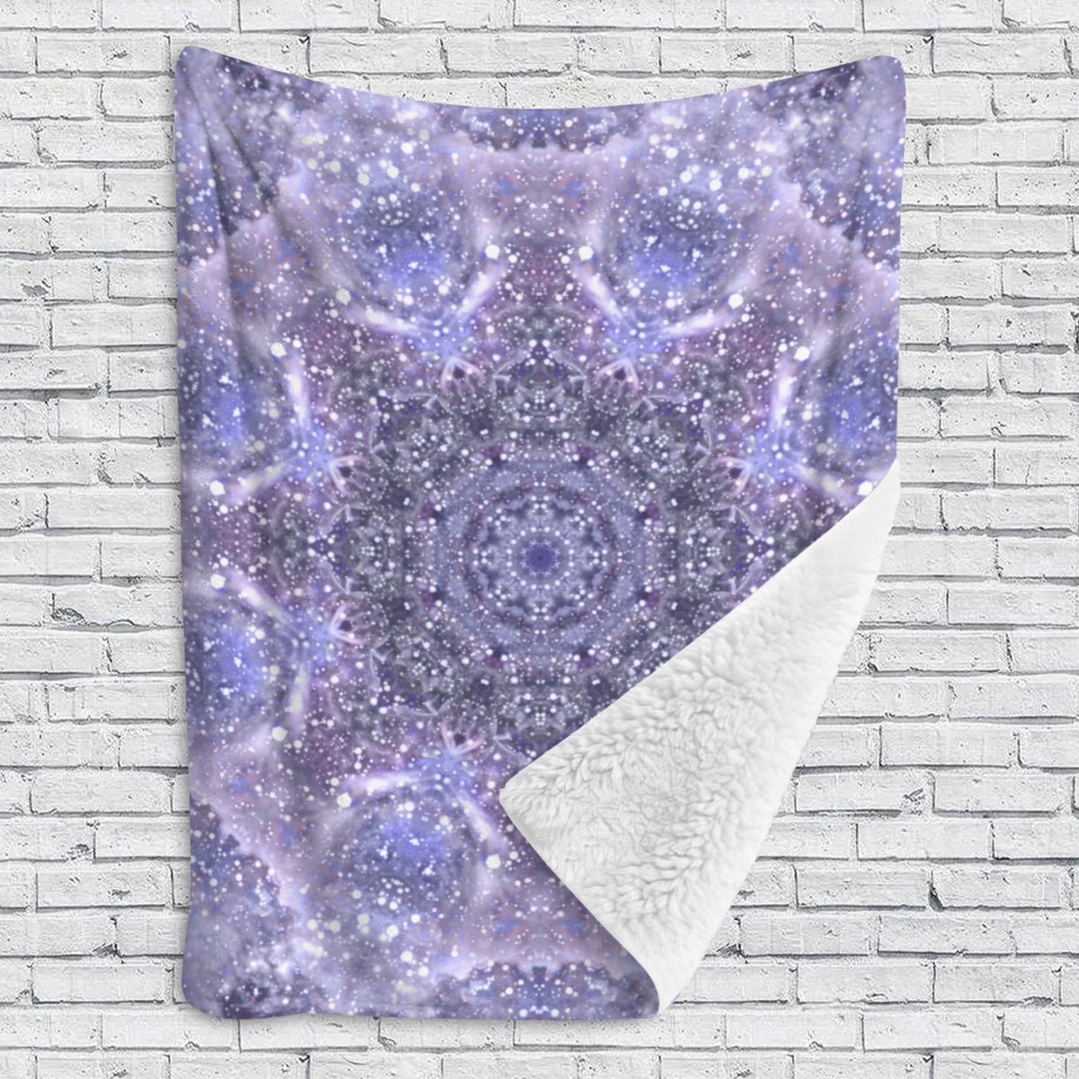 Katerina's Lilac Star Desires Sherpa Fleece Blanket 60" x 80" | Ships from USA