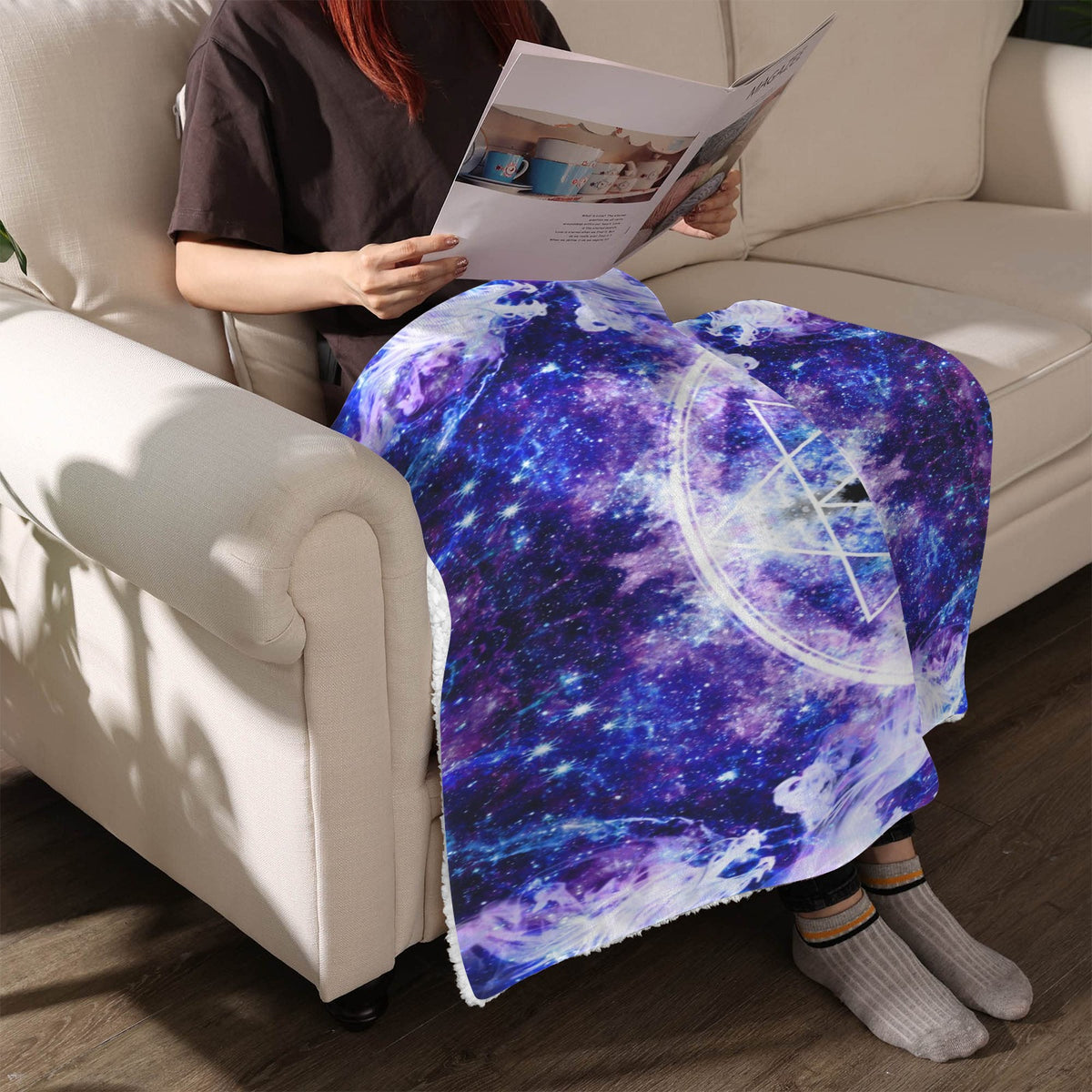 Amen Jin's Katerina's Eros & Psyche Dracularian Meditations Sherpa Fleece Blanket 30" x 40" | Ships from USA