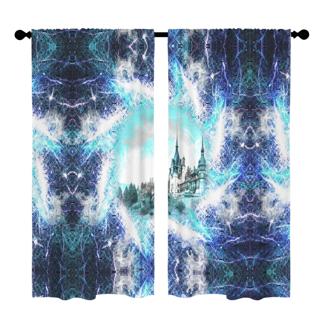 Katerina's Electric Dragon Fire Desires Dragoness Dreams Floor-To-Ceiling Curtain 52x84inch | Ships from USA