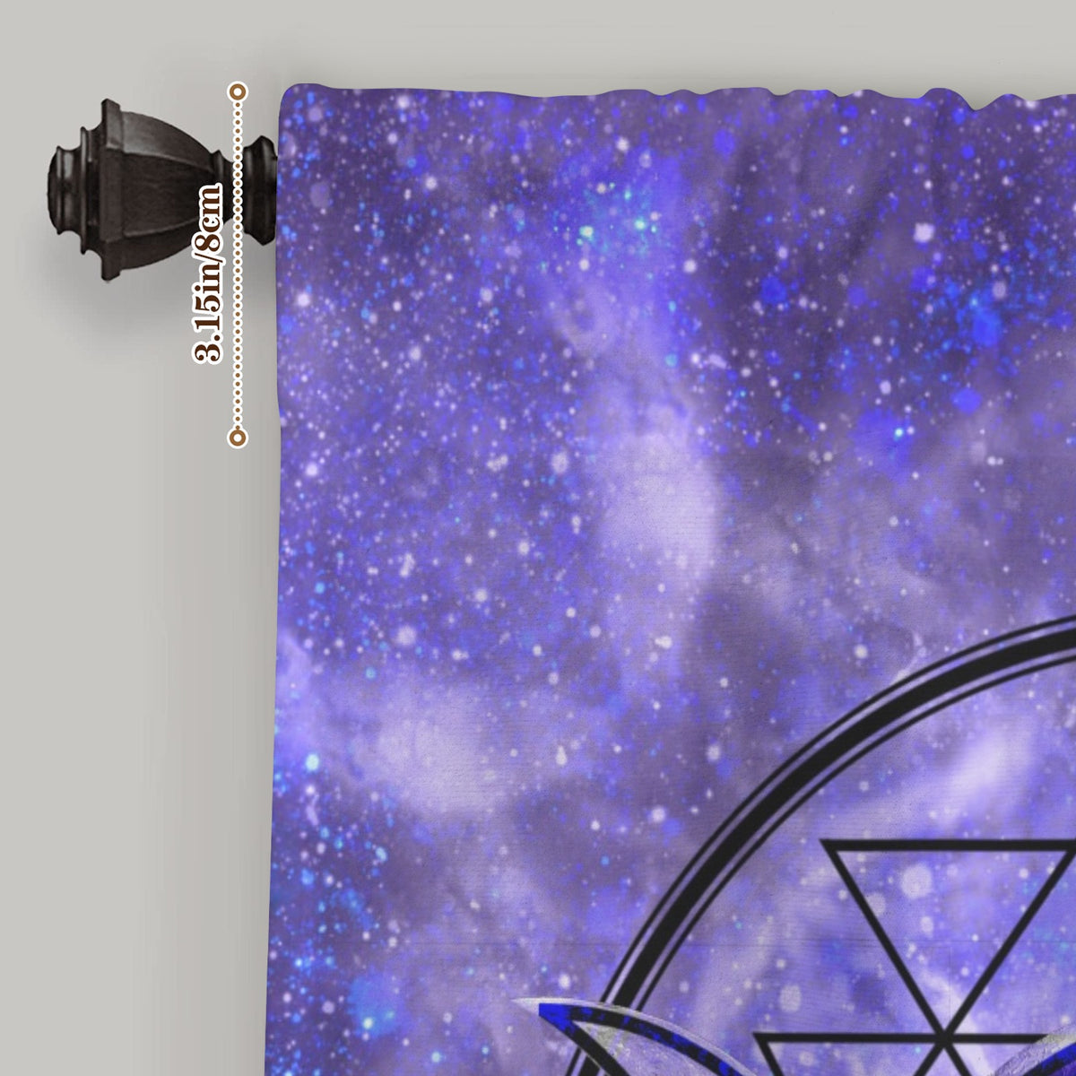 Katerina's Triple Goddess Magickal Desires Window Curtain 52" x 63" ( 1 Piece ) | Ships from USA