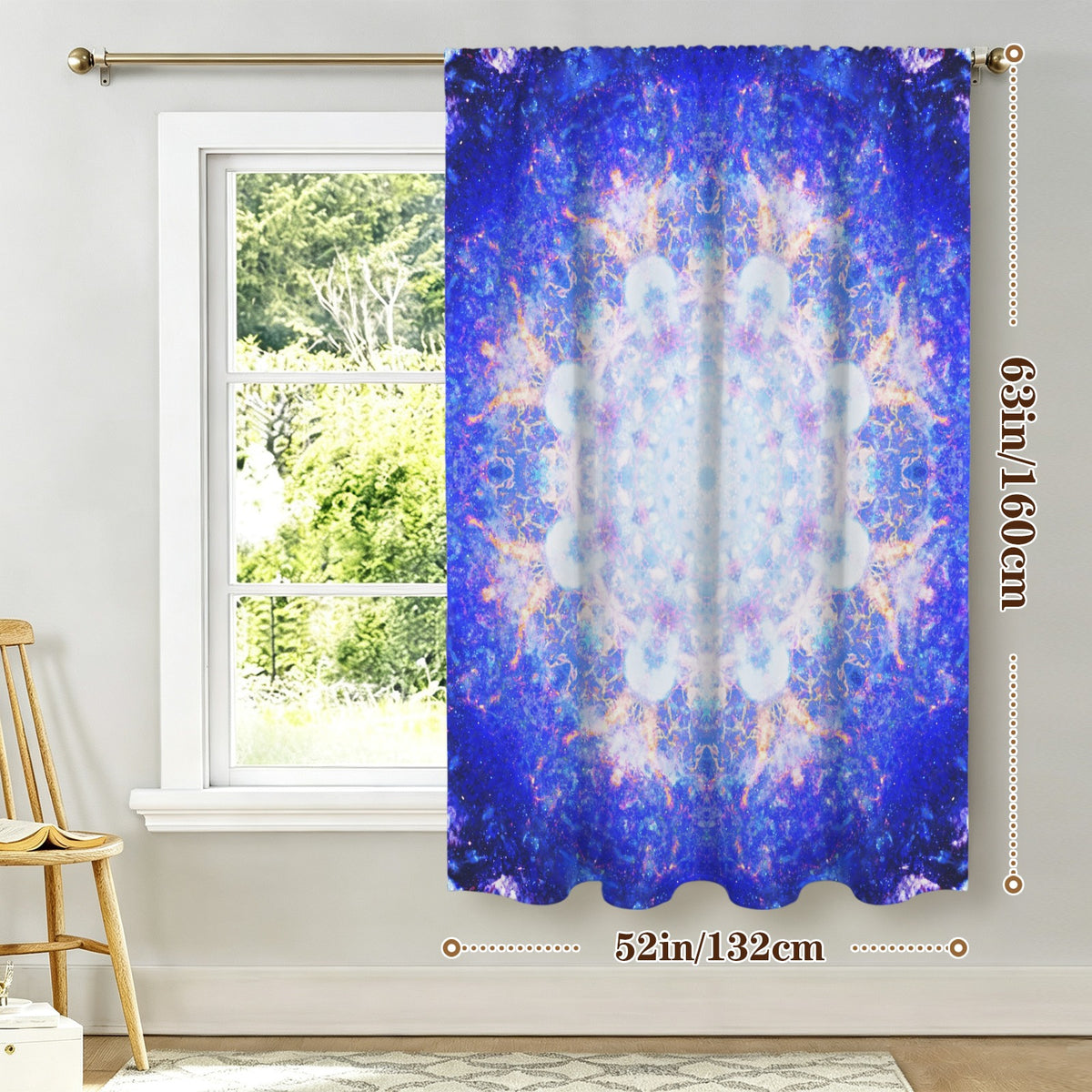 Amen Jin's Katerina's Afterall Desires Window Curtain 52" x 63" ( 1 Piece ) | Ships from USA