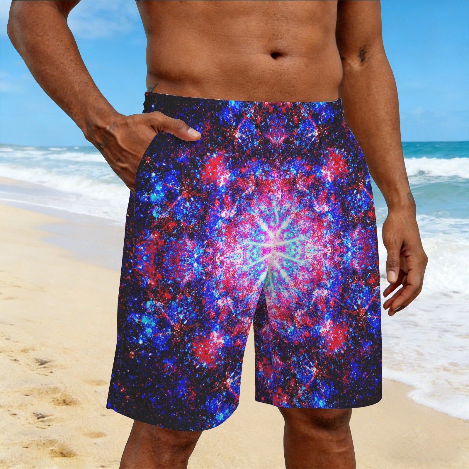 Katerina's Founder's Desires Men's All Over Print Beach Shorts (Sets 26) | Ships from USA