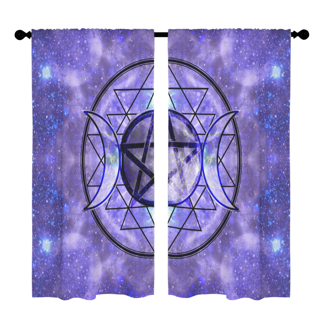 Katerina's Triple Goddess Magickal Desires Floor-To-Ceiling Curtain 52x84inch | Ships from USA