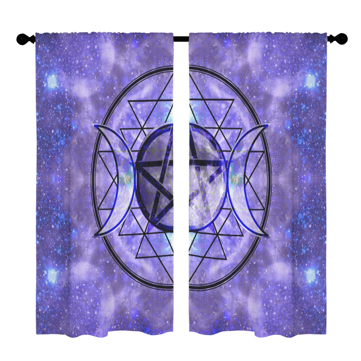 Katerina's Triple Goddess Magickal Desires Floor-To-Ceiling Curtain 52x84inch | Ships from USA