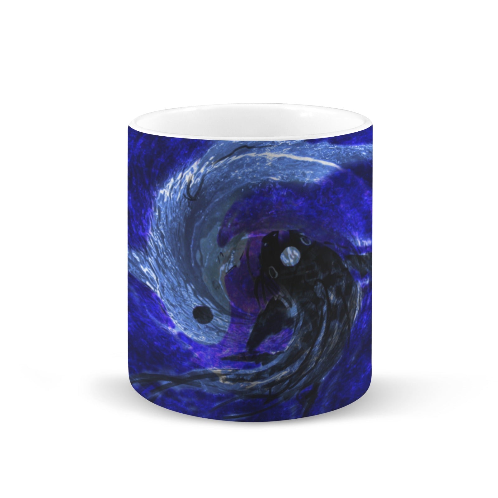 Katerina's Dragon's Eye Koi Desires Custom White Mug(11OZ)(Set of 2) | Ships from USA