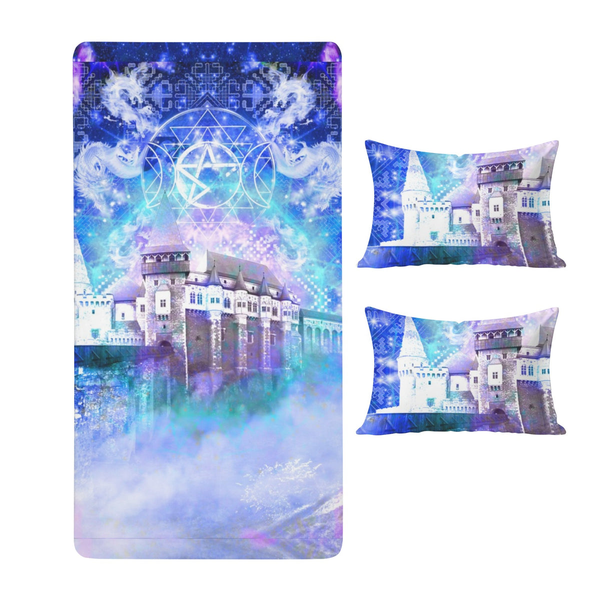 Amen Jin's Katerina's Eros & Psyche Dracularian Meditations Twin Bedding Set (Fitted Sheet + Pillowcases) | Ships from USA
