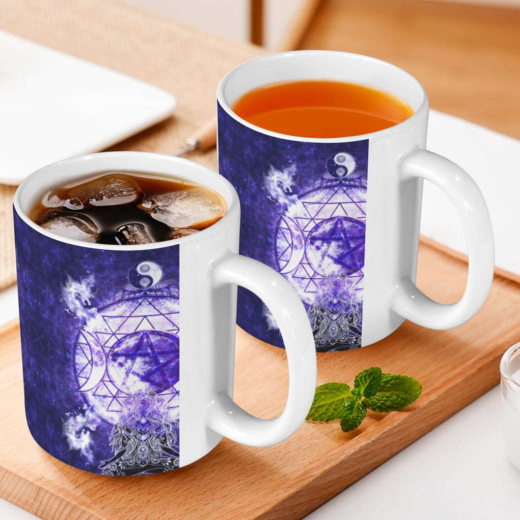 Katerina's Dragon's Eye Magickal Awakening Meditations Custom White Mug(11OZ)(Set of 2) | Ships from USA