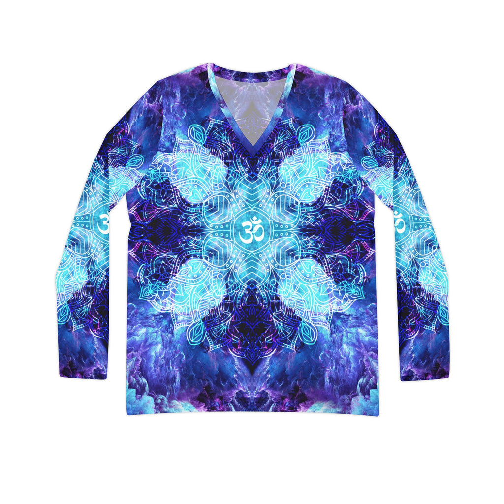 Amen Jin's Dragon's Gate Om Meditations Long Sleeve V-neck Shirt