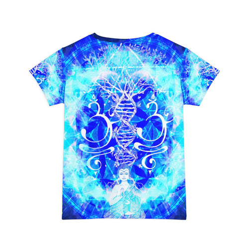 Amen Jin's Blue Sun Buddha Meditations Women's Short Sleeve Shirt