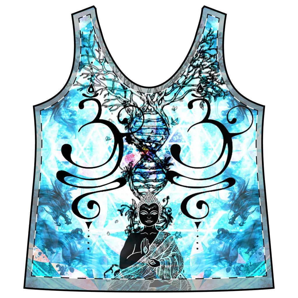 Amen Jin's All the White Horses Buddha Meditations Women's Racerback Tank