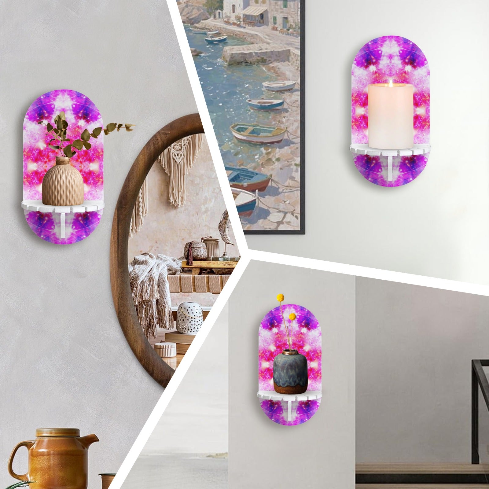 Katerina's Dreams of Angels Desires Wall Mounted Candle Holder | Ships from USA
