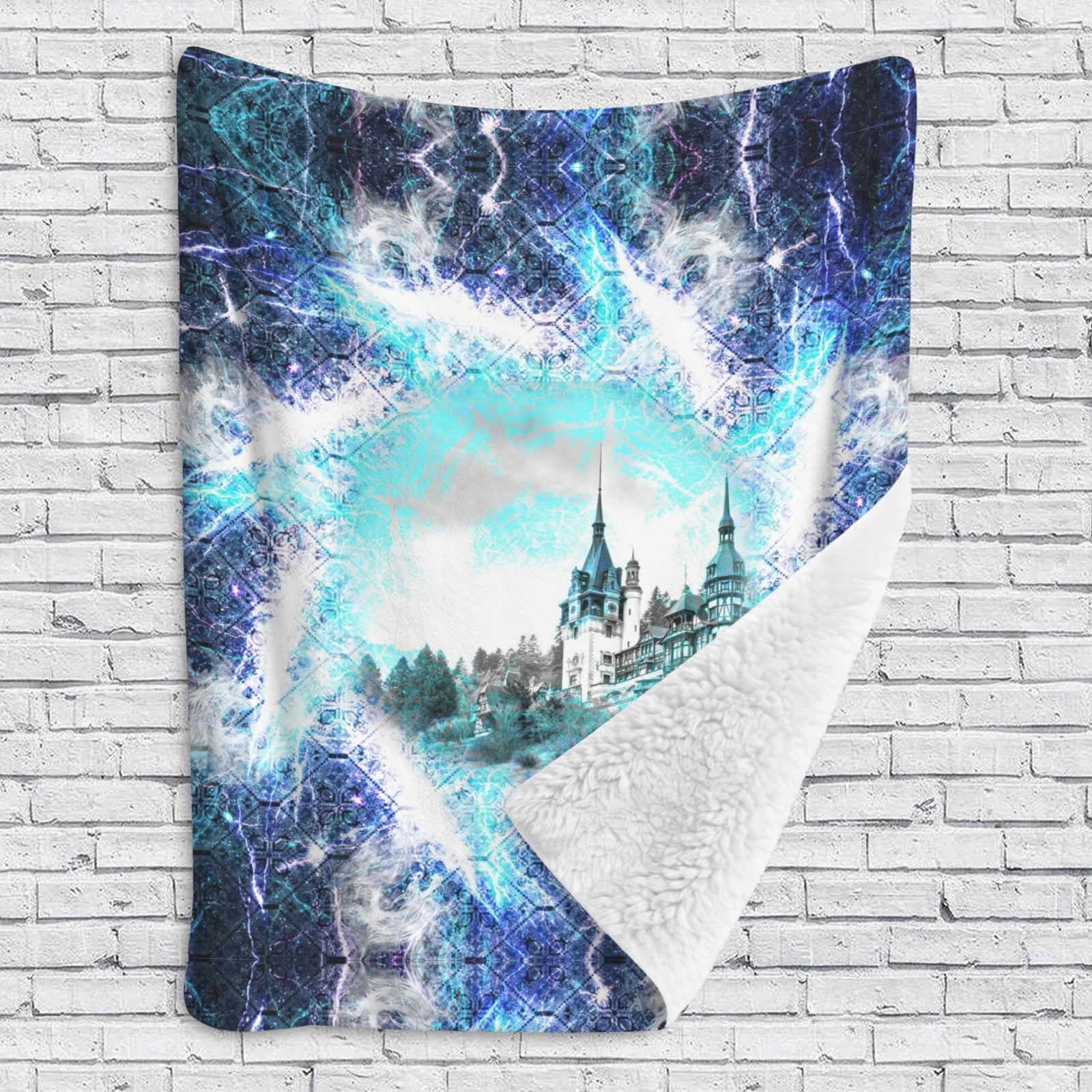 Katerina's Electric Dragon Fire Desires Dragoness Dreams Sherpa Fleece Blanket 60" x 80" | Ships from USA