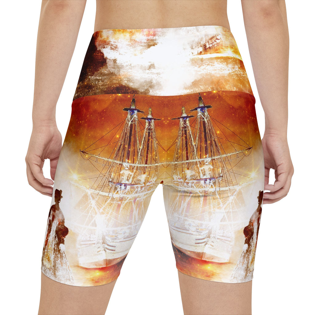 Samhain Eve Salem Harbor Dreams Women's Workout Shorts