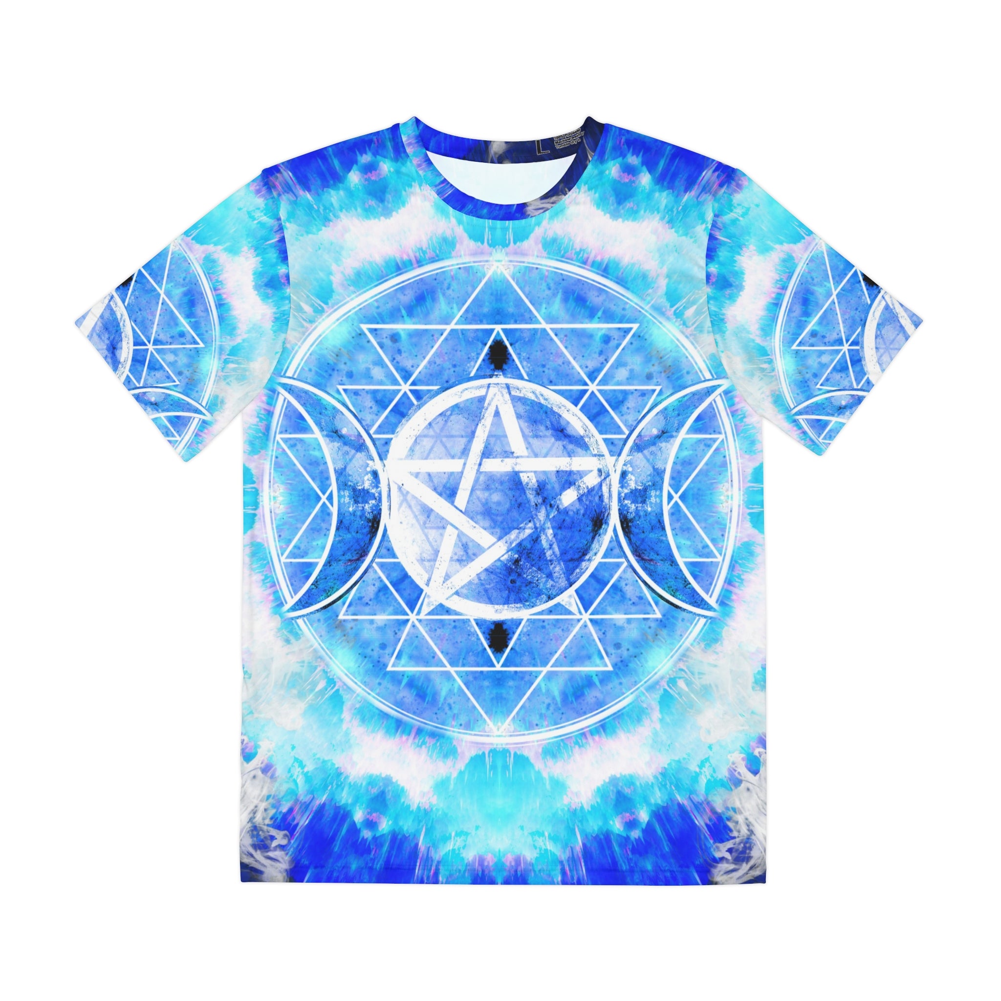 Amen Jin's Blue Sun Triple Goddess Meditations Men's Polyester Tee
