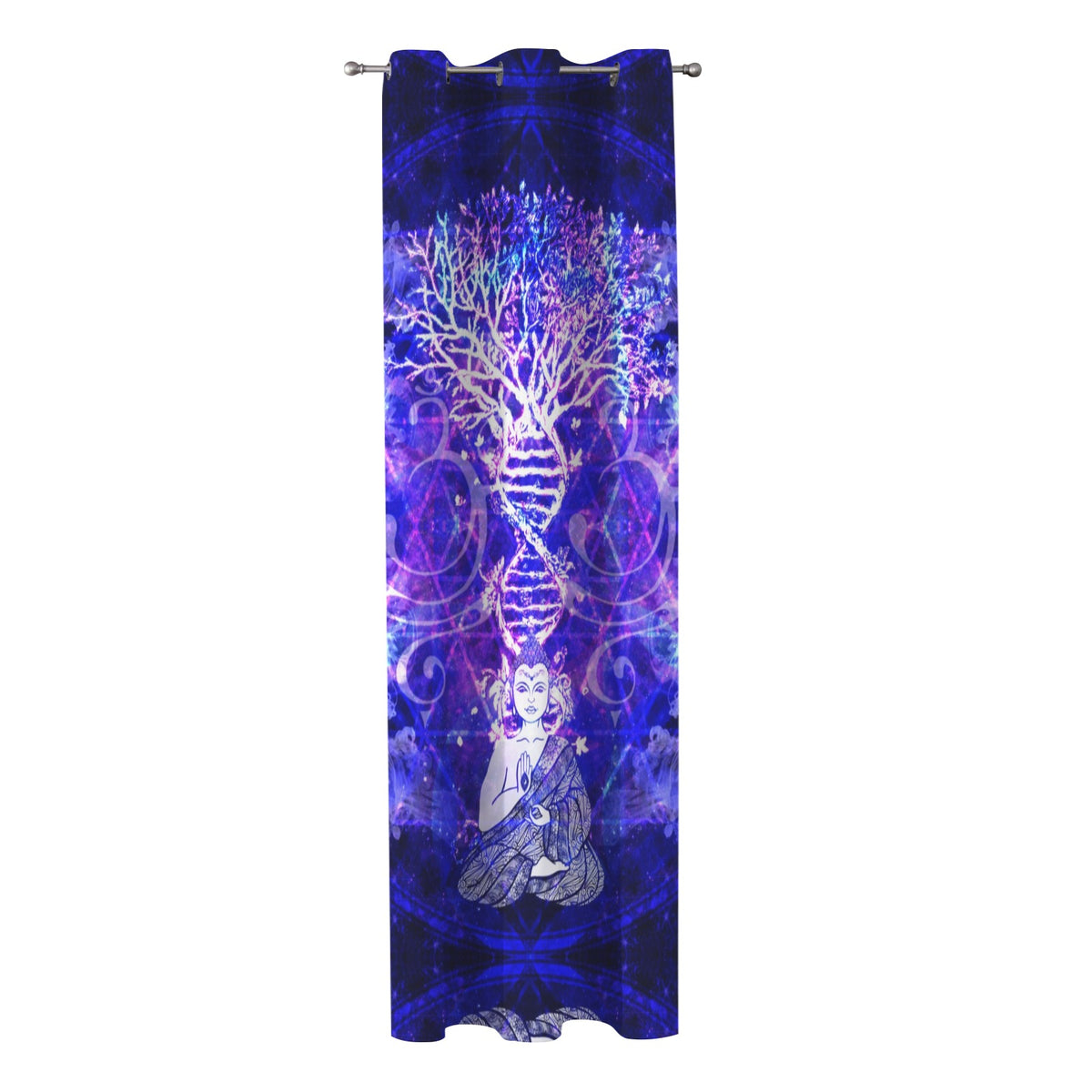Katerina's Dragon's Eye Desires Buddha Meditations Grommet Curtain 42" x 84" ( 1 Piece ) | Ships from USA