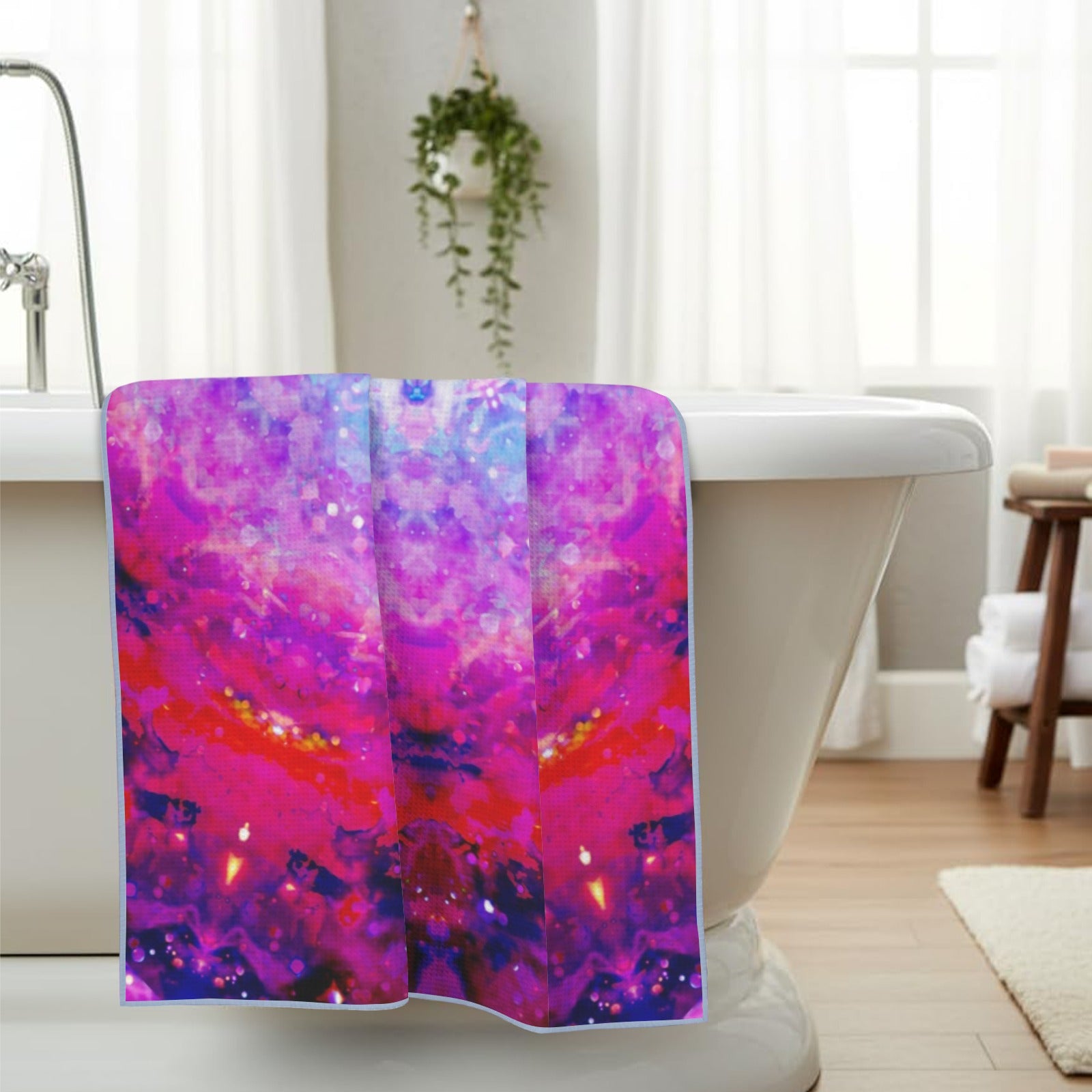Katerina's Citadel Desires Waffle Weave Bath Towel 29" x 58" | Ships from USA