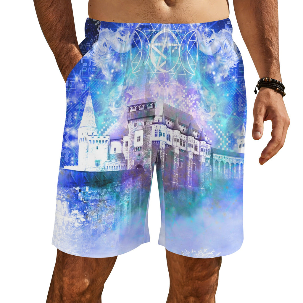 Amen Jin's Katerina's Eros & Psyche Dracularian Meditations Men's All Over Print Beach Shorts (Sets 26) | Ships from USA