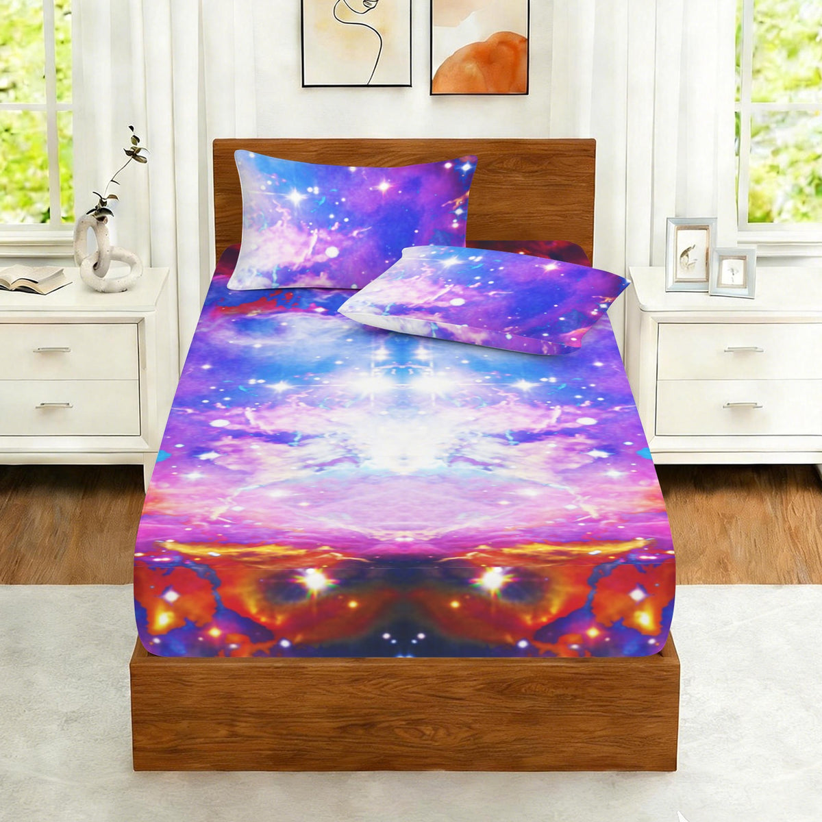 Katerina's Cassandra Desires Twin Bedding Set (Fitted Sheet + Pillowcases) | Ships from USA